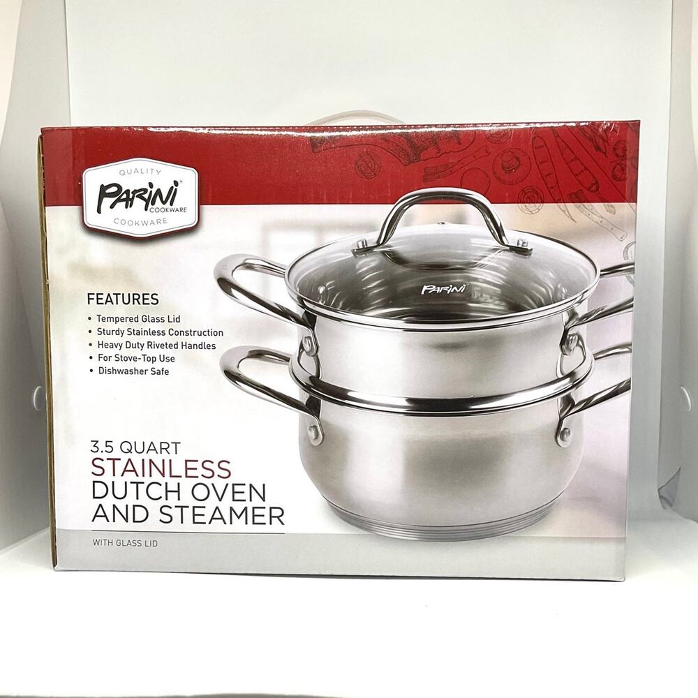 Parini 3.5 Quart Dutch Oven & Steamer